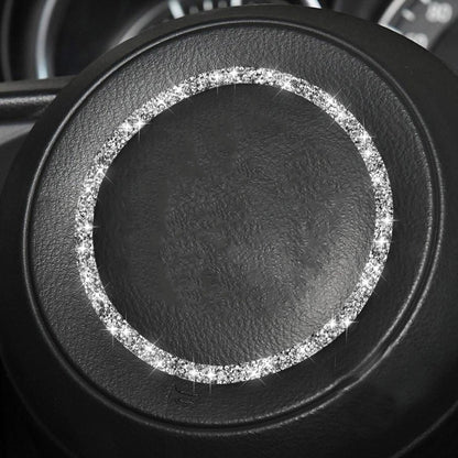 For Mazda CX-5/CX-4 Car Steering Wheel Diamond Decorative Sticker,Left and Right Drive Universal, Car Steering Wheel