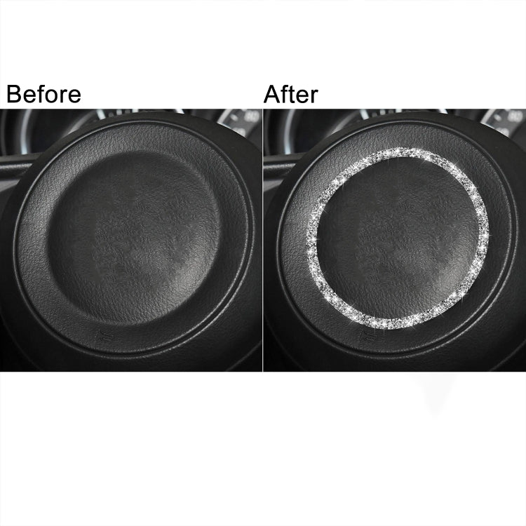 For Mazda CX-5/CX-4 Car Steering Wheel Diamond Decorative Sticker,Left and Right Drive Universal, Car Steering Wheel