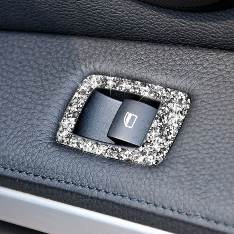 For BMW 3 Series E90 / 320i / 325i 2005-2012 Car Window Lift Panel 35.8cm Diamond Decorative Sticker, Left Drive, Window Lift Panel 35.8cm