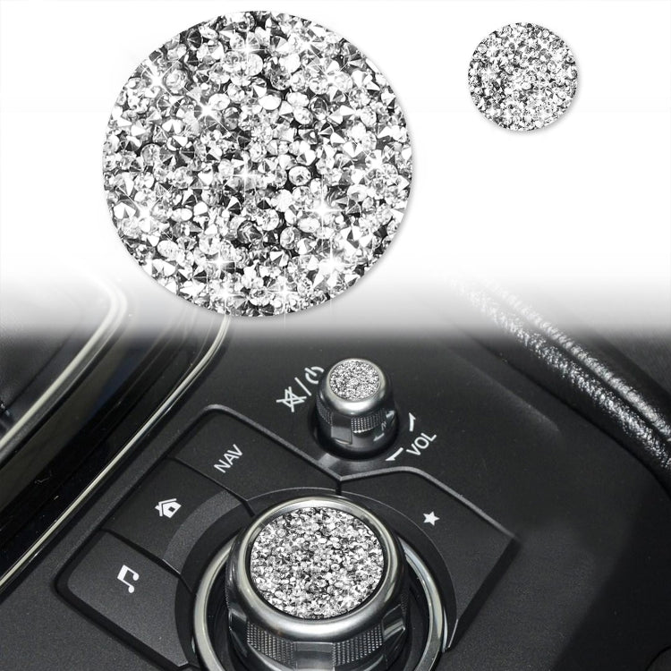 For Mazda3/6/CX-9/CX-5 Car Multimedia Button Diamond Decorative Sticker,Left and Right Drive Universal, Car Multimedia Button