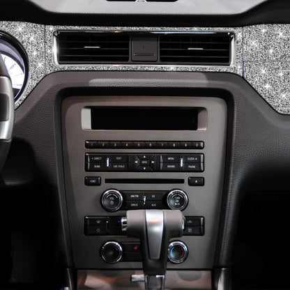 7pcs Car Central Control Dashboard Diamond Decoration Sticker, Left Hand Drive, Central Control Dashboard