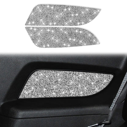 2pcs Car Rear Door Panel Diamond Decoration Sticker, Left Hand Drive, Rear Door Panel