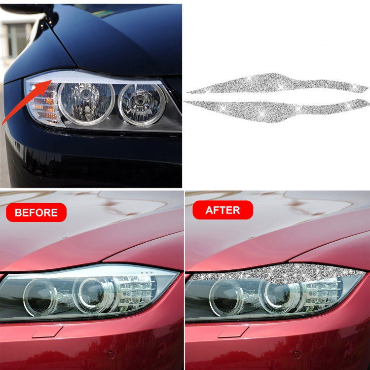 For BMW 3 Series E90 / 318i / 320i / 325i 2005-2008 Car Light Eyebrow Diamond Decorative Sticker, Car Light Eyebrow