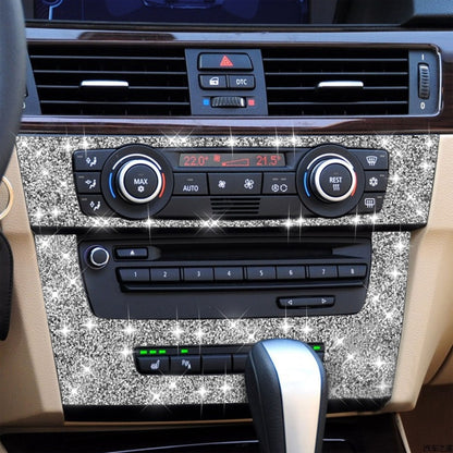 For BMW 3 Series E90 / E92 2005-2012 Car Aircondition CD Control Panel Premium Diamond Decorative Sticker, Aircondition Control Panel Premium A