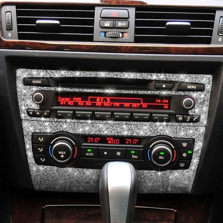 For BMW 3 Series E90 / E92 2005-2012 Car Aircondition CD Control Panel Basic Diamond Decorative Sticker, Aircondition Control Panel Basic B