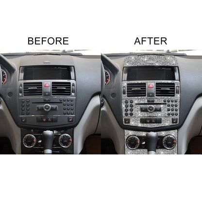 For Mercedes-Benz C-class W204 2007-2010 Car Gear Set Diamond Decorative Sticker, Left and Right Drive, Gear Set