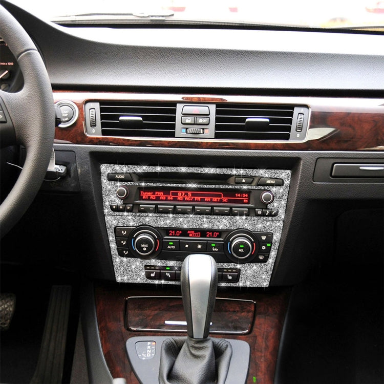 For BMW 3 Series E90 / E92 2005-2012 Car Aircondition CD Control Panel Basic Diamond Decorative Sticker, Aircondition Control Panel Basic A