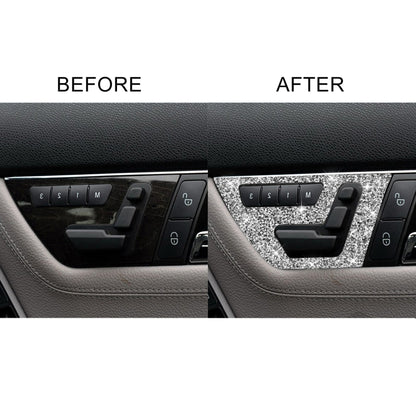 For Mercedes-Benz C-class W204 2007-2013 Car Seat Adjustment A Diamond Decorative Sticker, Right-hand Drive, Seat Adjustment A, Right-hand Drive