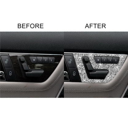 For Mercedes-Benz C-class W204 2007-2013 Car Seat Adjustment B Diamond Decorative Sticker, Left and Right Drive, Seat Adjustment B