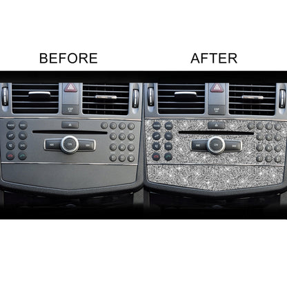 For Mercedes-Benz C-class W204 2007-2010 Car Central Control Panel A Diamond Decorative Sticker, Left and Right Drive, Central Control Panel A