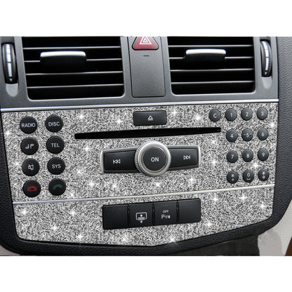 For Mercedes-Benz C-class W204 2007-2010 Car Central Control Panel C Diamond Decorative Sticker, Left and Right Drive