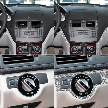 For Mercedes-Benz C-class W204 2007-2010 Car Headlight Frame Diamond Decorative Sticker, Left-hand Drive, Headlight Frame