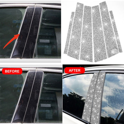 For BMW 3 Series E90 2005-2012 Car B-pillar Diamond Decorative Sticker, B-pillar