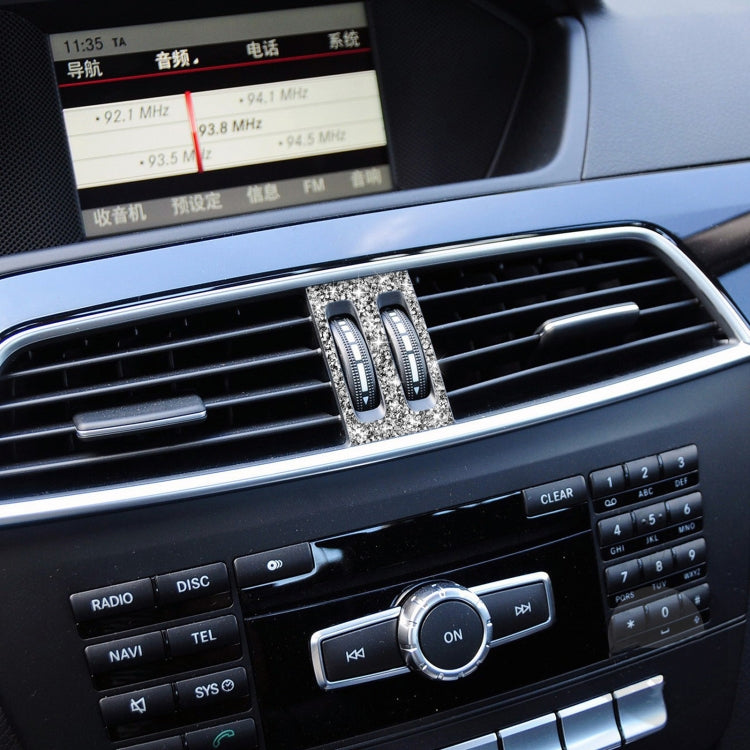 For Mercedes-Benz C-class W204 2011-2013 Car Middle Air Outlet Diamond Decorative Sticker, Left and Right Drive, Middle Air Outlet