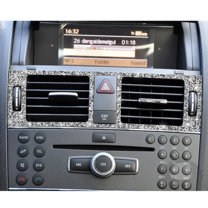 For Mercedes-Benz C-class W204 2007-2010 Car Instrument + Middle + Side Air Outlet Diamond Decorative Sticker, Left and Right Drive, Air Outlet