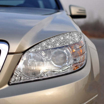 For Mercedes-Benz C-class W204 2008-2011 Car Light Eyebrow Diamond Decorative Sticker, Left and Right Drive, Light Eyebrow