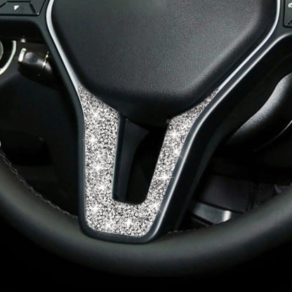For Mercedes-Benz W204 Car Steering Wheel Diamond Decorative Sticker, Left and Right Drive, Steering Wheel