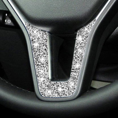For Mercedes-Benz W204 Car Steering Wheel Diamond Decorative Sticker, Left and Right Drive, Steering Wheel