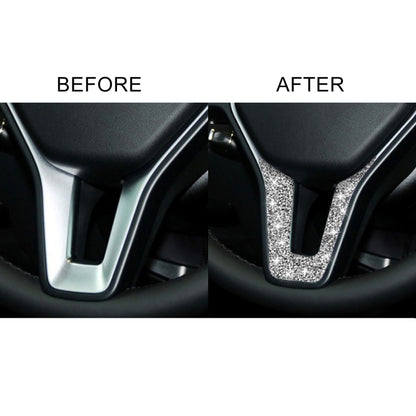 For Mercedes-Benz W204 Car Steering Wheel Diamond Decorative Sticker, Left and Right Drive, Steering Wheel