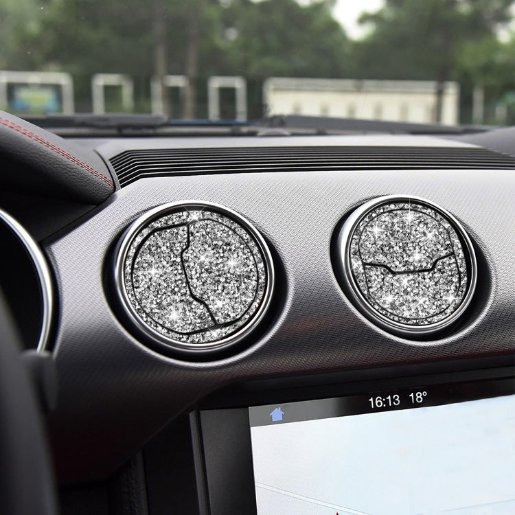 9 in 1 Car Air Outlet Diamond Decoration Sticker, Left and Right Drive, 9pcs Air Outlet