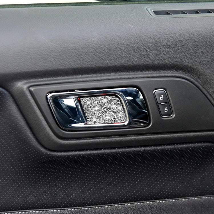 Car Inner Door Bowl Panel Diamond Decoration Sticker, Left and Right Drive, Inner Door Bowl Panel