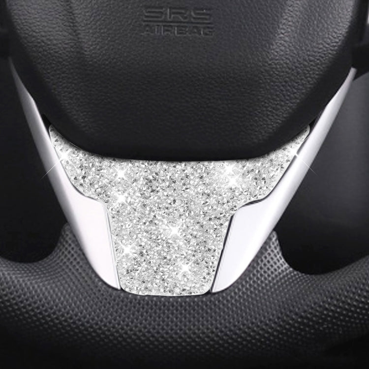For Honda Civic 2016-2019 Car Steering Wheel Diamond Decorative Sticker, Left and Right Drive, Steering Wheel