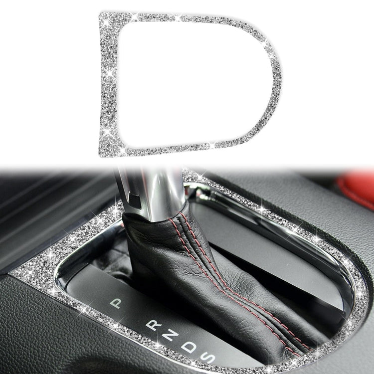 Car Gear Shift Outer Ring Diamond Decoration Sticker, Left and Right Drive, Gear Shift Outer Ring
