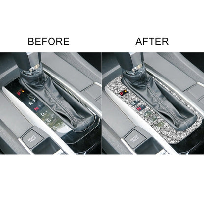 For Honda Civic 2016-2019 Car Gear Button Frame Diamond Decorative Sticker, Left-hand Drive, Gear Button Frame, Left-hand Drive