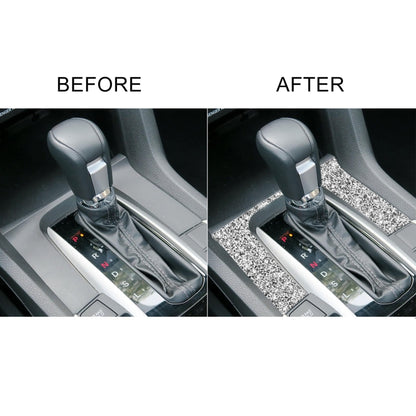 For Honda Civic 2016-2019 Car Gear Panel Diamond Decorative Sticker, Left and Right Drive, Gear Panel