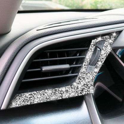 For Honda Civic 2016-2019 Car Left and Right Air Outlets Diamond Decorative Sticker, Left-hand Drive, Left and Right Air Outlets, Left-hand Drive