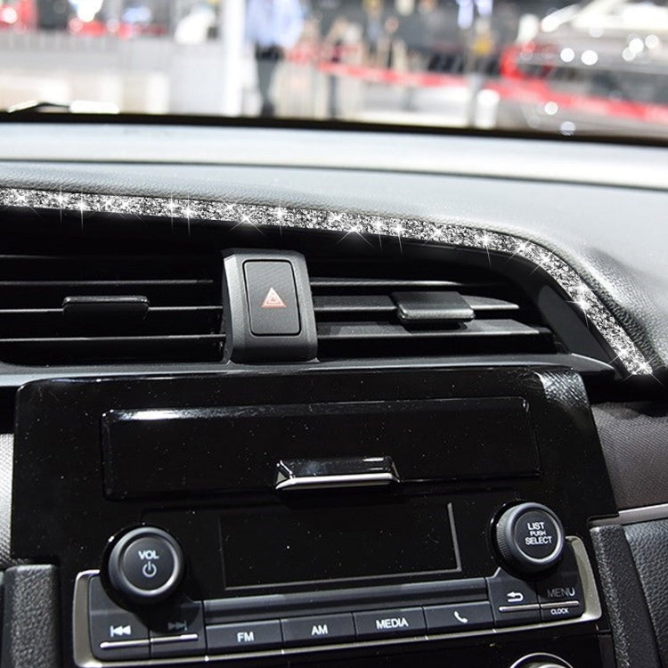 For Honda Civic 2016-2019 Car Central Control Air Outlets Upper Diamond Decorative Sticker, Left-hand Drive, Central Control Air Outlets Upper, Left-hand Drive