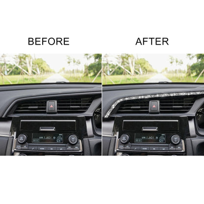 For Honda Civic 2016-2019 Car Central Control Air Outlets Upper Diamond Decorative Sticker, Right-hand Drive, Central Control Air Outlets Upper, Right-hand Drive
