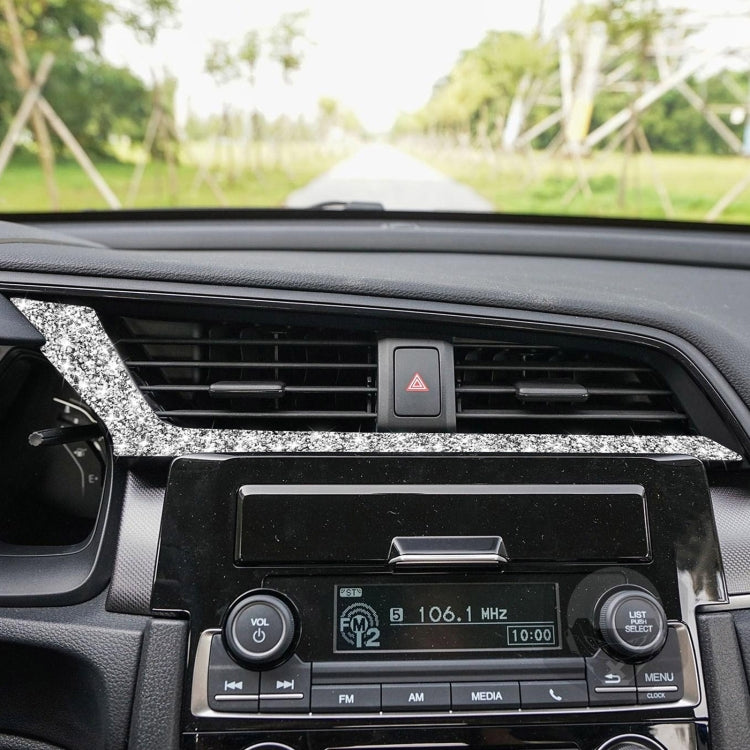 For Honda Civic 2016-2019 Car Central Control Air Outlets Below Diamond Decorative Sticker, Left-hand Drive, Central Control Air Outlets Below, Left-hand Drive