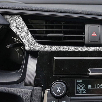 For Honda Civic 2016-2019 Car Central Control Air Outlets Below Diamond Decorative Sticker, Left-hand Drive, Central Control Air Outlets Below, Left-hand Drive