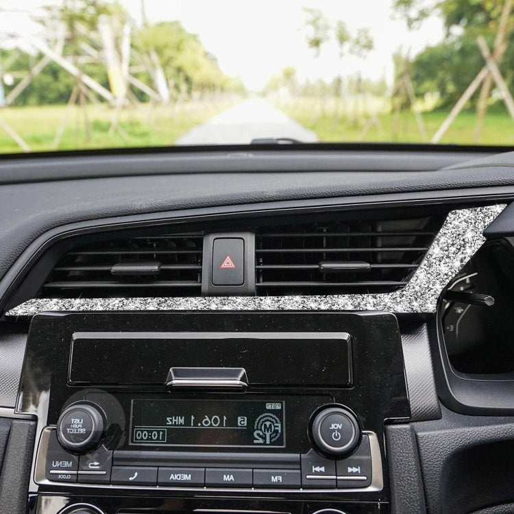 For Honda Civic 2016-2019 Car Central Control Air Outlets Below Diamond Decorative Sticker, Right-hand Drive, Central Control Air Outlets Below, Right-hand Drive