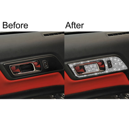 4pcs Car Door Inner Handle Panel Diamond Decoration Sticker, Left and Right Drive, Door Inner Handle Panel, Left and Right Drive