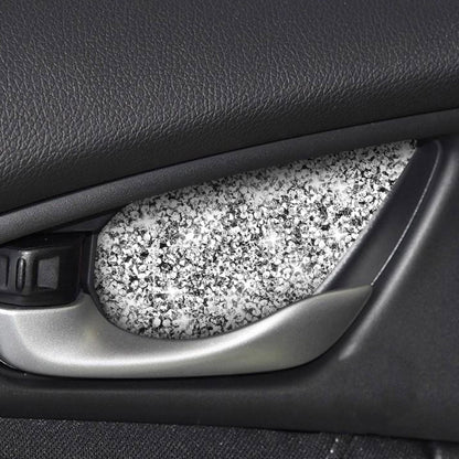 For Honda Civic 2016-2019 Car Inside Door Bowl Diamond Decorative Sticker, Left and Right Drive, Door Bowl