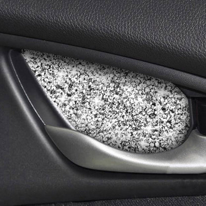 For Honda Civic 2016-2019 Car Inside Door Bowl Diamond Decorative Sticker, Left and Right Drive, Door Bowl