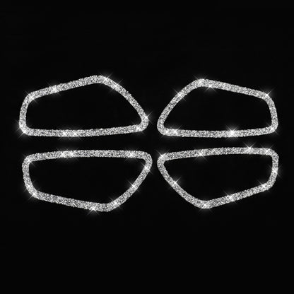 For Honda Civic 2016-2019 Car Inside Door Bowl Frame Diamond Decorative Sticker, Left and Right Drive, Inside Door Bowl Frame