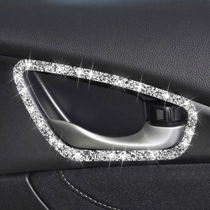 For Honda Civic 2016-2019 Car Inside Door Bowl Frame Diamond Decorative Sticker, Left and Right Drive, Inside Door Bowl Frame