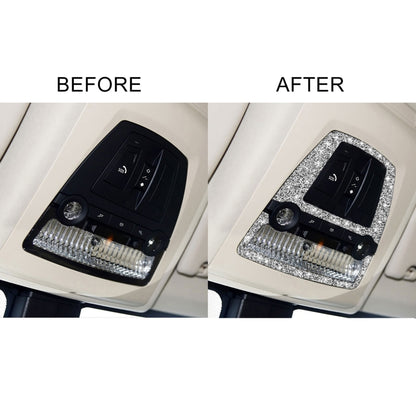 For BMW F10 5 Series 2011-2017 Car Reading Light Panel Diamond Decorative Sticker, Left and Right Drive, Reading Light Panel