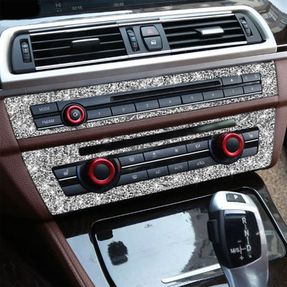 For BMW F10 5 Series 2011-2017 Car CD Panel Diamond Decorative Sticker, Left and Right Drive, CD Panel