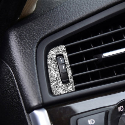 For BMW F10 5 Series 2011-2017 Car Air Outlets Diamond Decorative Sticker, Left and Right Drive, Air Outlets