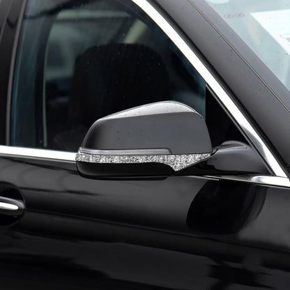 For BMW F10 5 Series 2011-2017 Car Rearview Mirror Anti-collision Diamond Decorative Sticker, Left and Right Drive, Rearview Mirror Anti-collision