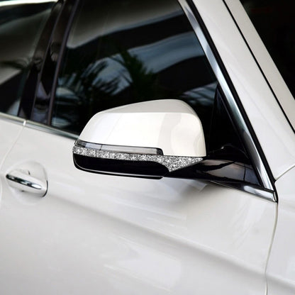 For BMW F10 5 Series 2011-2017 Car Rearview Mirror Anti-collision Diamond Decorative Sticker, Left and Right Drive, Rearview Mirror Anti-collision
