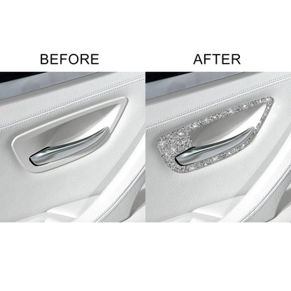 For BMW F10 5 Series 2011-2017 Car Door Handle Frame Diamond Decorative Sticker, Left and Right Drive, Door Handle Frame