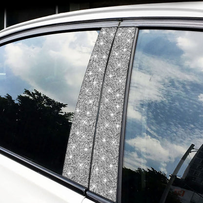 For BMW F10 5 Series 2011-2017 Car B-pillar Frame Diamond Decorative Sticker, Left and Right Drive, B-pillar Frame