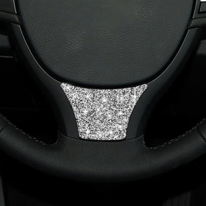 For BMW 5 Series 528 525li F10 F18 2011-2017 Car Steering Wheel B Diamond Decorative Sticker, Left and Right Drive, Steering Wheel B