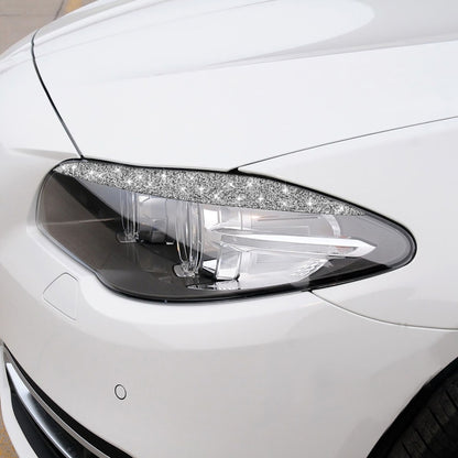 For BMW F10 5 Series 2010-2013 Car Light Eyebrow Diamond Decorative Sticker, Left and Right Drive, Light Eyebrow