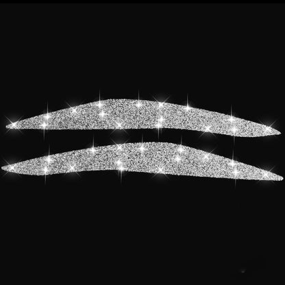 For BMW F10 5 Series 2010-2013 Car Light Eyebrow Diamond Decorative Sticker, Left and Right Drive, Light Eyebrow